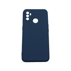 Capa de Silicone com Moldura de Câmera para Oppo A53 Azul Oscuro